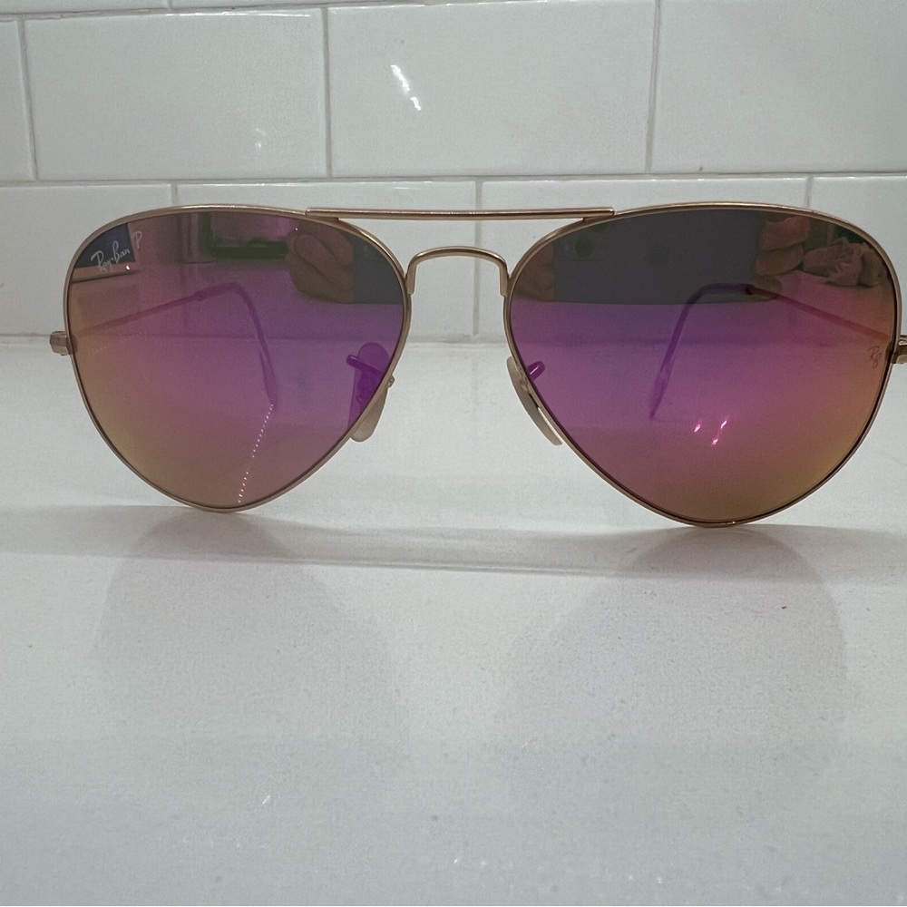 Ray Ban Hot Pink Polarized Aviators